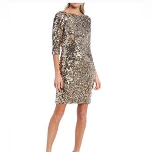 Antonio Melani dress size‎ 6 stunning gold sequined evening dress PERFECT ❤️❤️